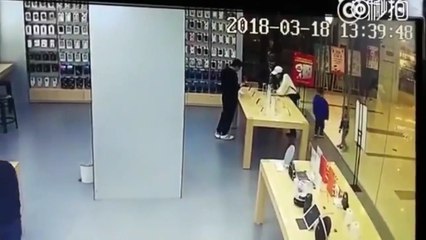 Glass door suddenly breaks on its own