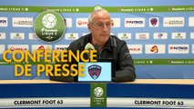 Conférence de presse Clermont Foot - Chamois Niortais (2-2) : Pascal GASTIEN (CF63) - Denis RENAUD (CNFC) - 2017/2018
