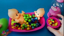 Learn Colors Baby Doll Bath TIME with Surprise Eggs and Soccer Balls Learning Video For Toddlers | Educational child channel