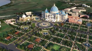 Beautiful Animated View of the Temple of the Vedic Planetarium