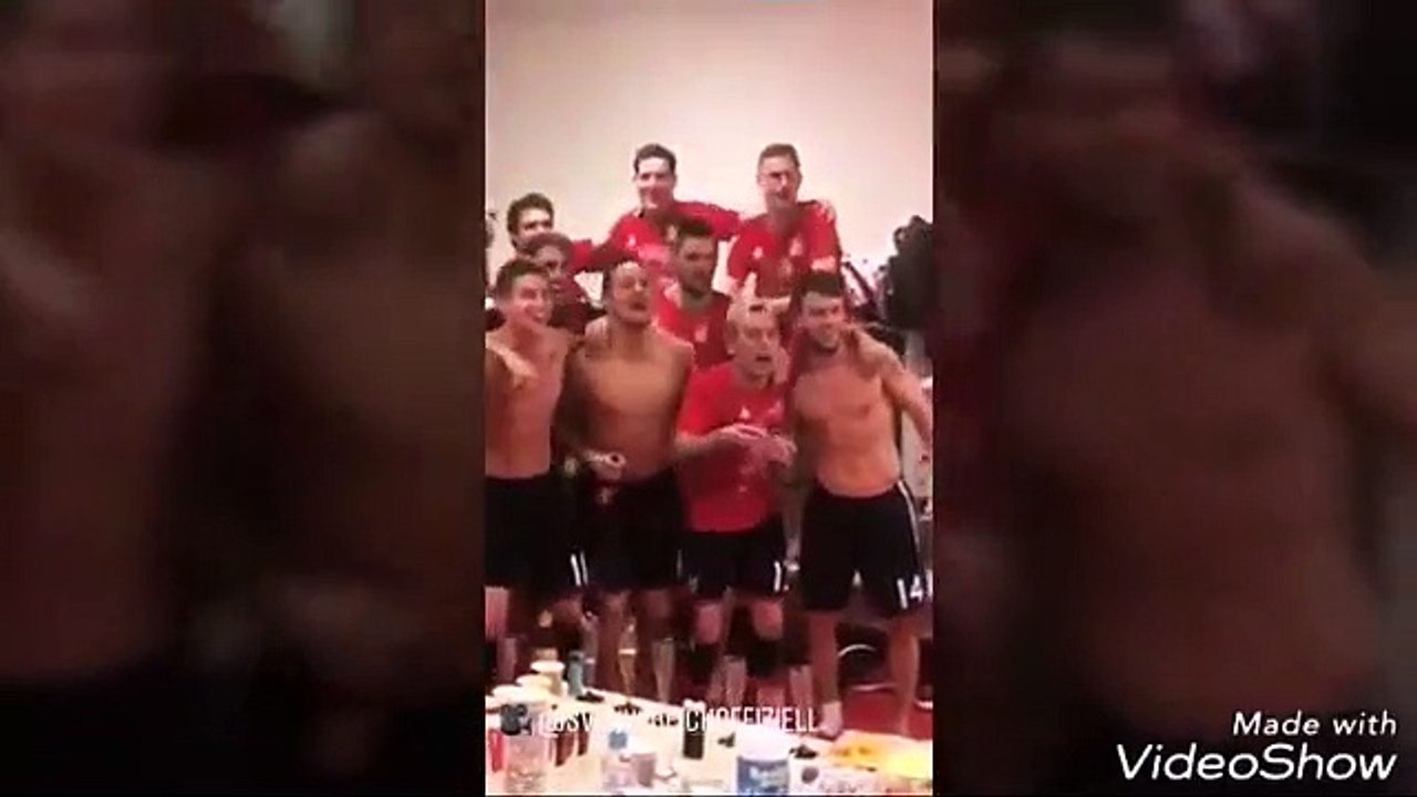Bayern  Munich fete le titre de champion Bundesliga dans le vestiaire fc bayern munich