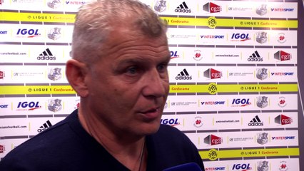 Après le match,  ITW ASC - Caen - Patrice Garande