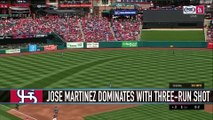 Martinez Hits Three-Run Homer Against the Diamondbacks