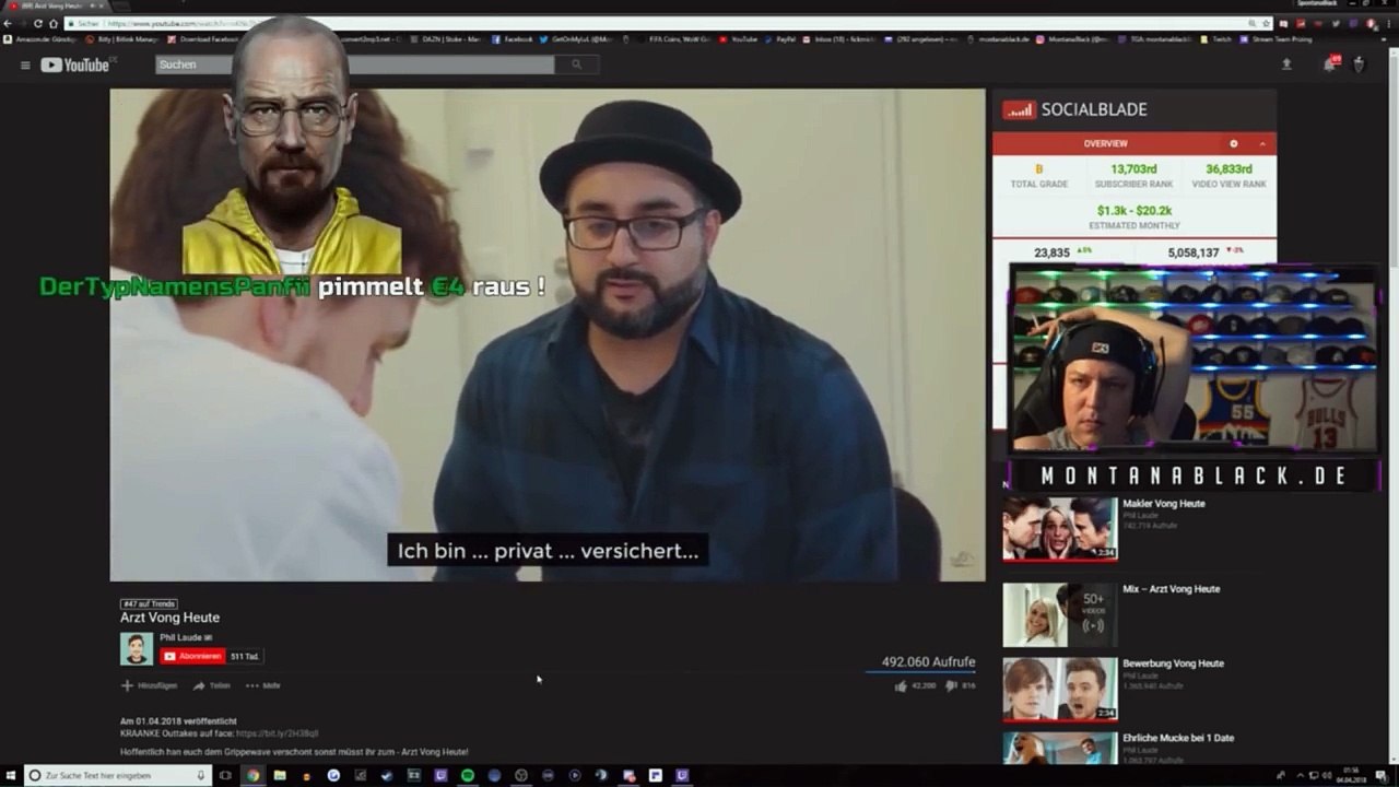 MontanaBlack reagiert auf Arzt Vong Heute! | Livestream Highlight