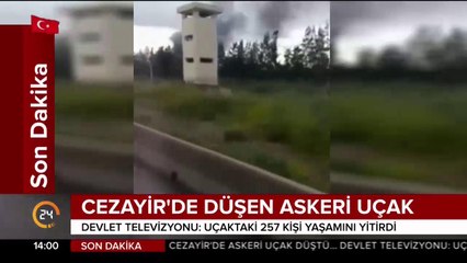 Cezayir'de askeri uçak düştü: 257 ölü