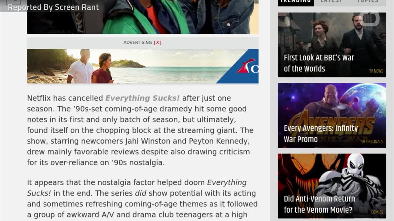 Netflix Cancels Everything Sucks! After One Season