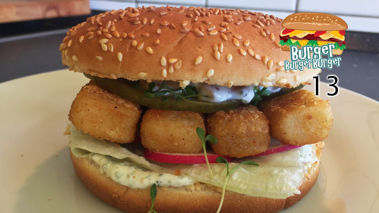 Bratfisch-burger mit heller sauce  - burgerburgerburger 13