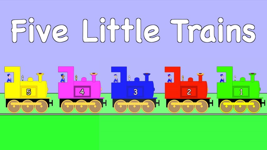 Five Little Trains | NURSERY RHYME | RainbowRabbit | (Official Video)