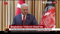 Başbakan Binali Yıldırım, Kabil'de açıklama yapıyor