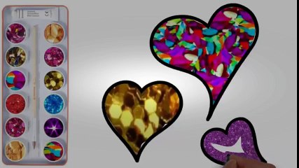 How to draw a heart with Paint, heart coloring pages, LEARN COLORSvideos 4K | Educational child channel