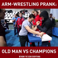 Nobody knows that he's an arm-wrestling world champion!via vk.com/body_mania, youtube.com/user/bodymaniaa, instagram.com/body_mania, twitter.com/Body_mania, fa