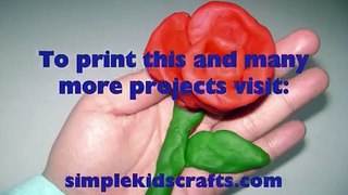 How to make a play-doh rose - EP - simplekidscrafts