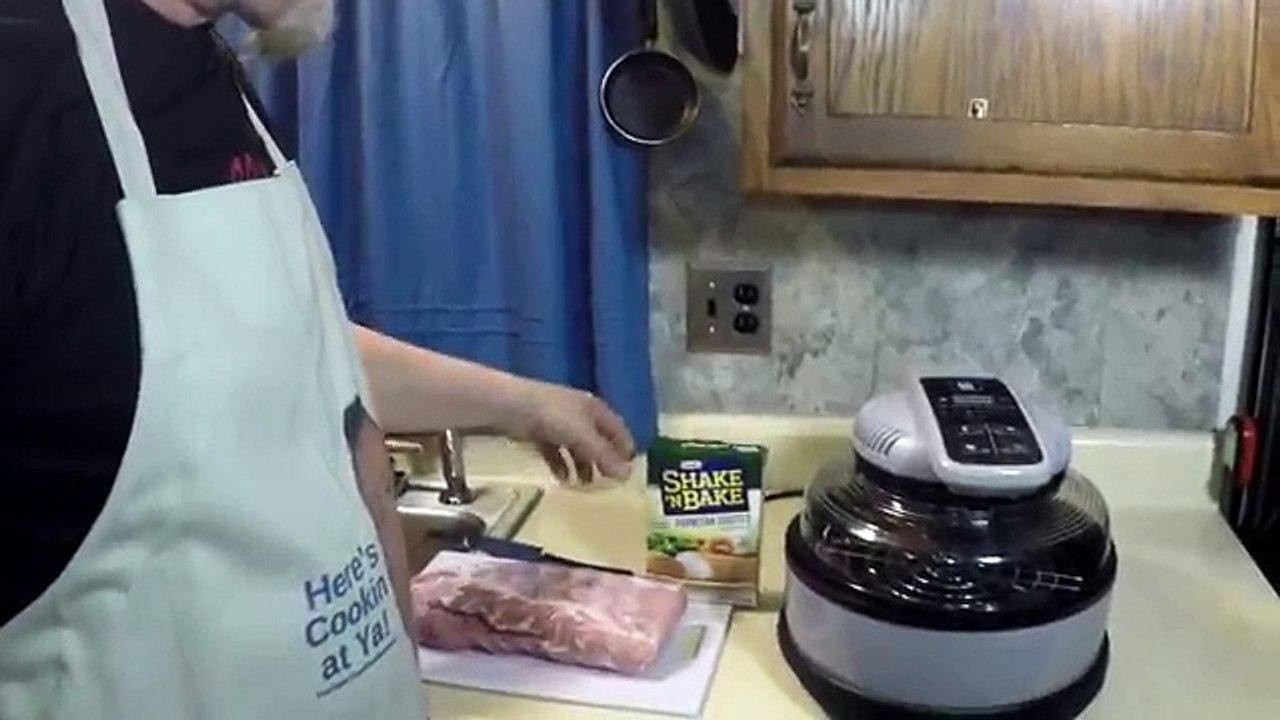 Air Fryer Shake + Bake Pork Chops