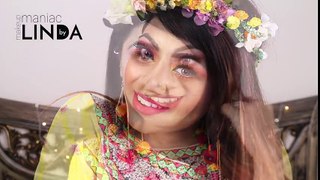 Bright Yellow Makeup Tutorial   Colourful Pohela Falgun - Spring Makeup Tutorial 2018