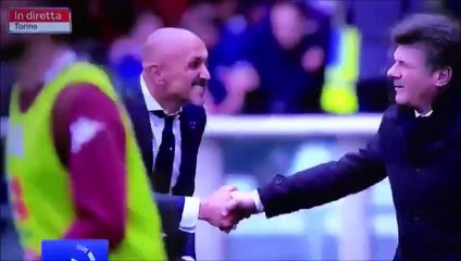 Luciano Spalletti Bizarre Handshake With Walter Mazzarri!