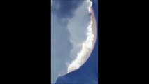 A strange phenomenon causes hysteria among Indonesian students who claim to see a giant UFO in the clouds or a strange effect in the clouds