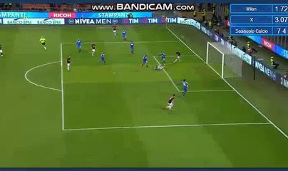 Ricardo Rodriguez Big Chance HD - Milan 0-0 Sassuolo 08.04.2018