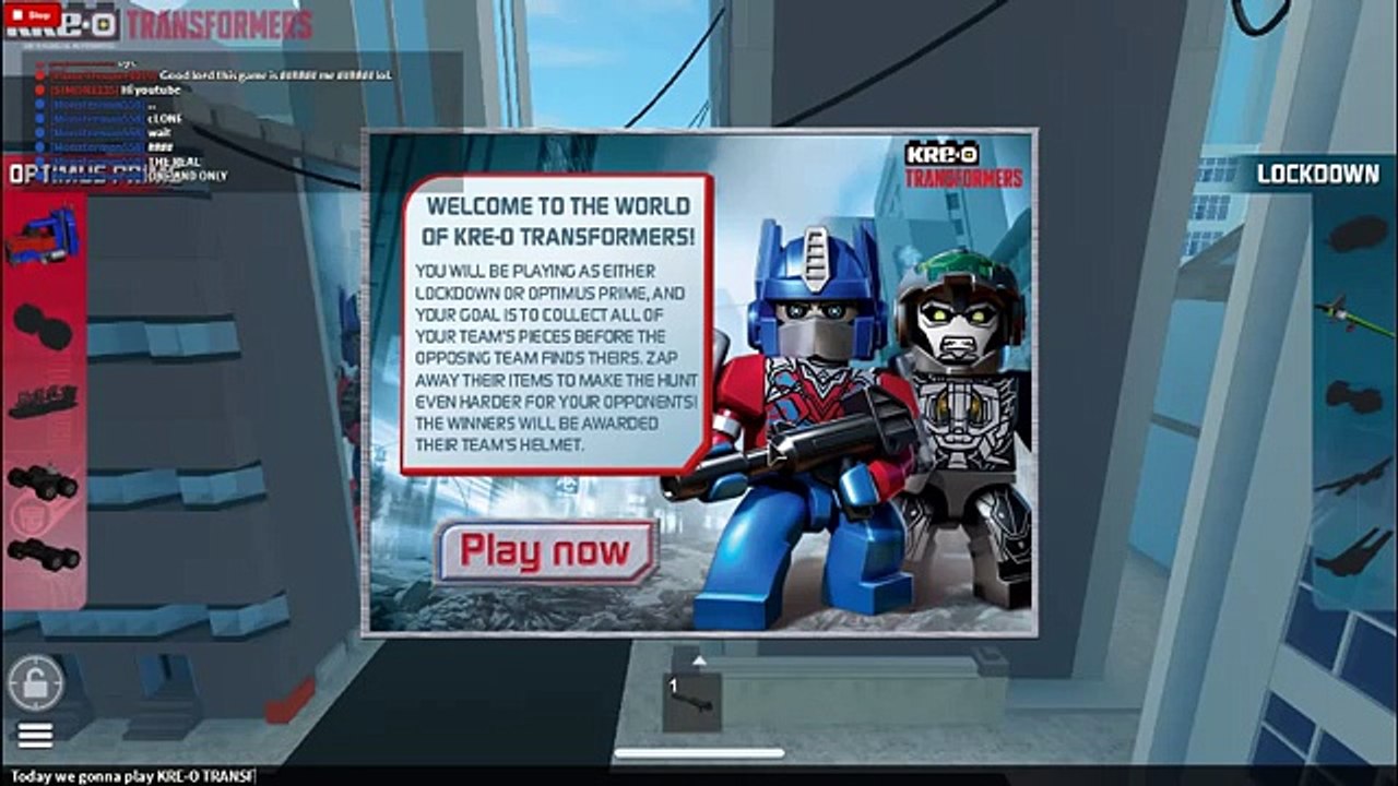 Roblox Kre O Transformers Game Video Dailymotion - kreo bumblebee roblox