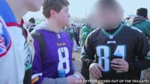Vikings Fan BEHIND ENEMY LINES at the NFC Championship Tailgate!