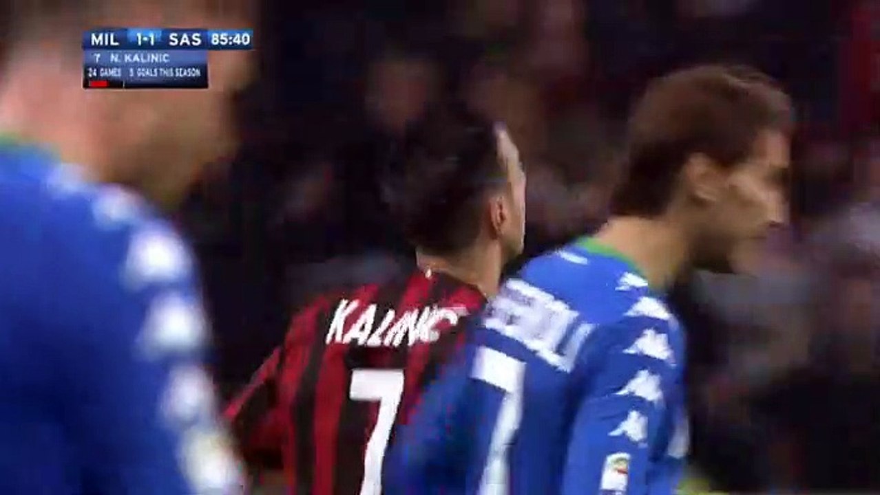 Milan - Sassuolo 1-1 GOAL Kalinic 08-04-2018