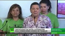 Limpiadoras de hotel luchan por unas condiciones laborales dignas en España