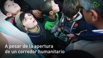 Dos niños logran huir de Guta bajo el fuego terrorista