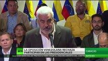 Venezuela: La coalición opositora decide no participar en las elecciones presidenciales