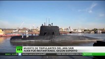 La muerte de los tripulantes del ARA San Juan fue instantánea, asegura un experto