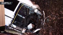 Choque entre un camión y un autobús deja 15 muertos en Rusia