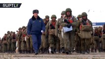 Ejercicios militares de paracaidistas rusos en la frontera con Corea del Norte