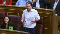 Pablo Iglesias ironiza y parodia la pregunta de Rajoy a Puigdemont