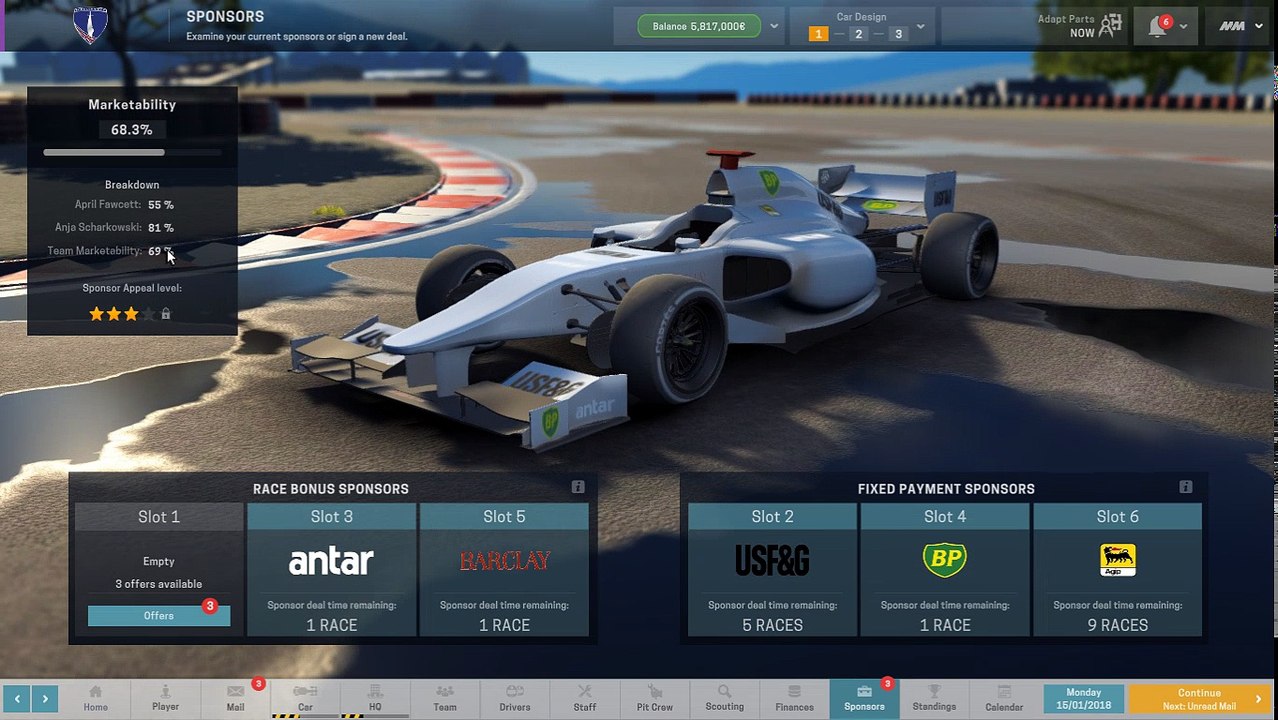 Motorsport Manager (89 database) - season 3 pre season