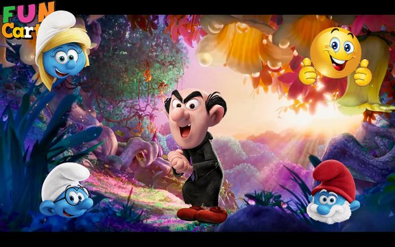 Wrong Heads Smurfs The Lost Village Brainy Gargamel Smurfette Papa Finger Family Nursery Song