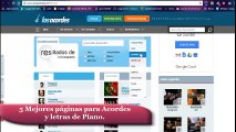 5 Mejores páginas para Acordes y letras de Piano.