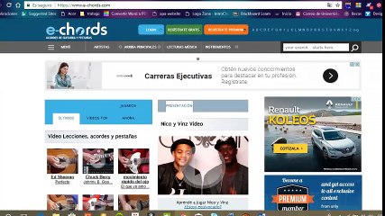 5 Mejores páginas para Acordes y letras en Ingles.