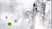 Aviones rusos aviones destruyen un puesto de mando terrorista