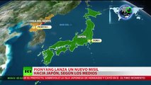 Corea del Norte lanza un misil balístico en dirección a Japón