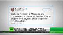 Trump tarda una semana en enviar condolencias a México por 