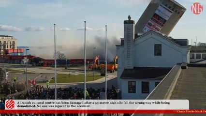 Silo Demolition Goes Wrong, Hits Music School, Library