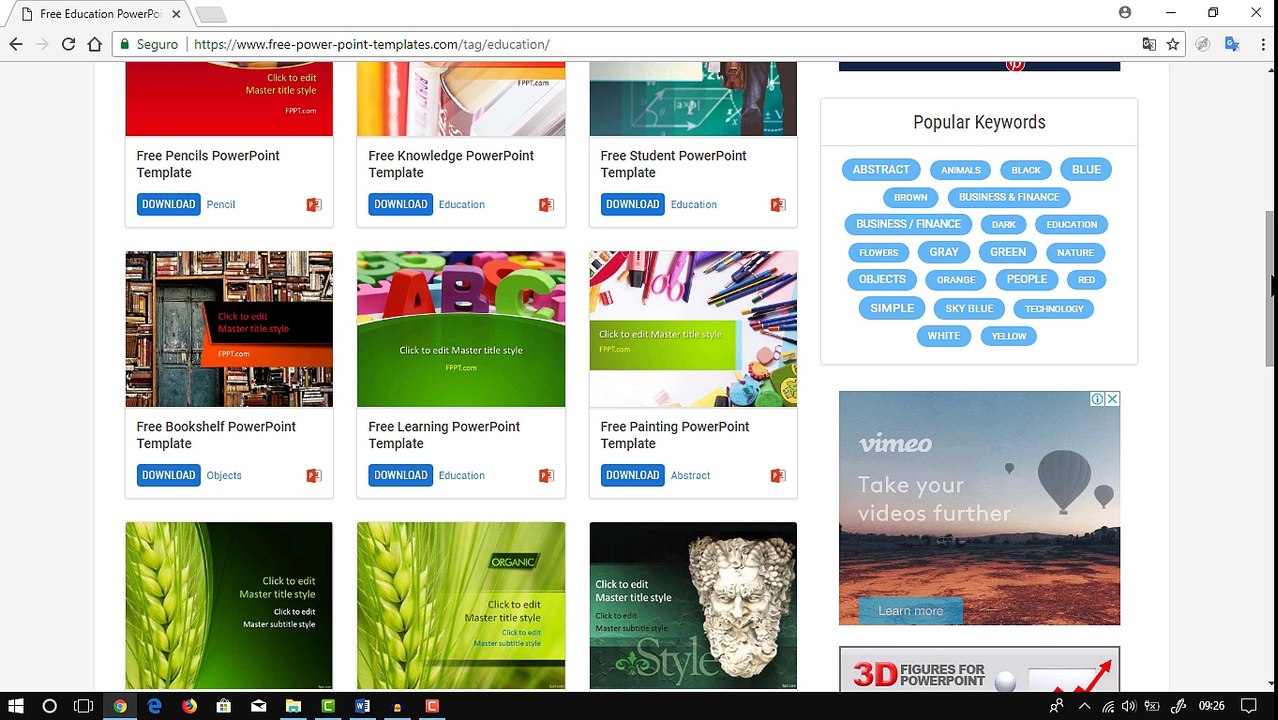 Onde encontrar modelos de slides (PowerPoint ) para fazer apresentações para o público infantil