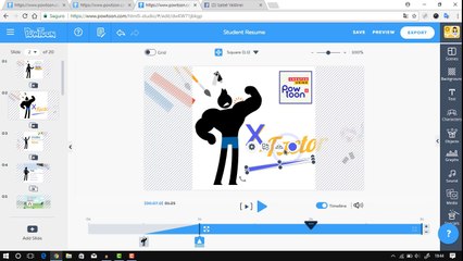 Como fazer vídeos do POWTOON PARA FACEBOOK E INSTAGRAM [animações no formato para redes sociais]