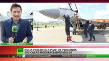 Rusia presenta a representantes de Perú sus cazas modernizados.