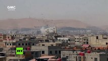 Bombardeos del Ejército sirio contra posiciones de los rebeldes en Damasco