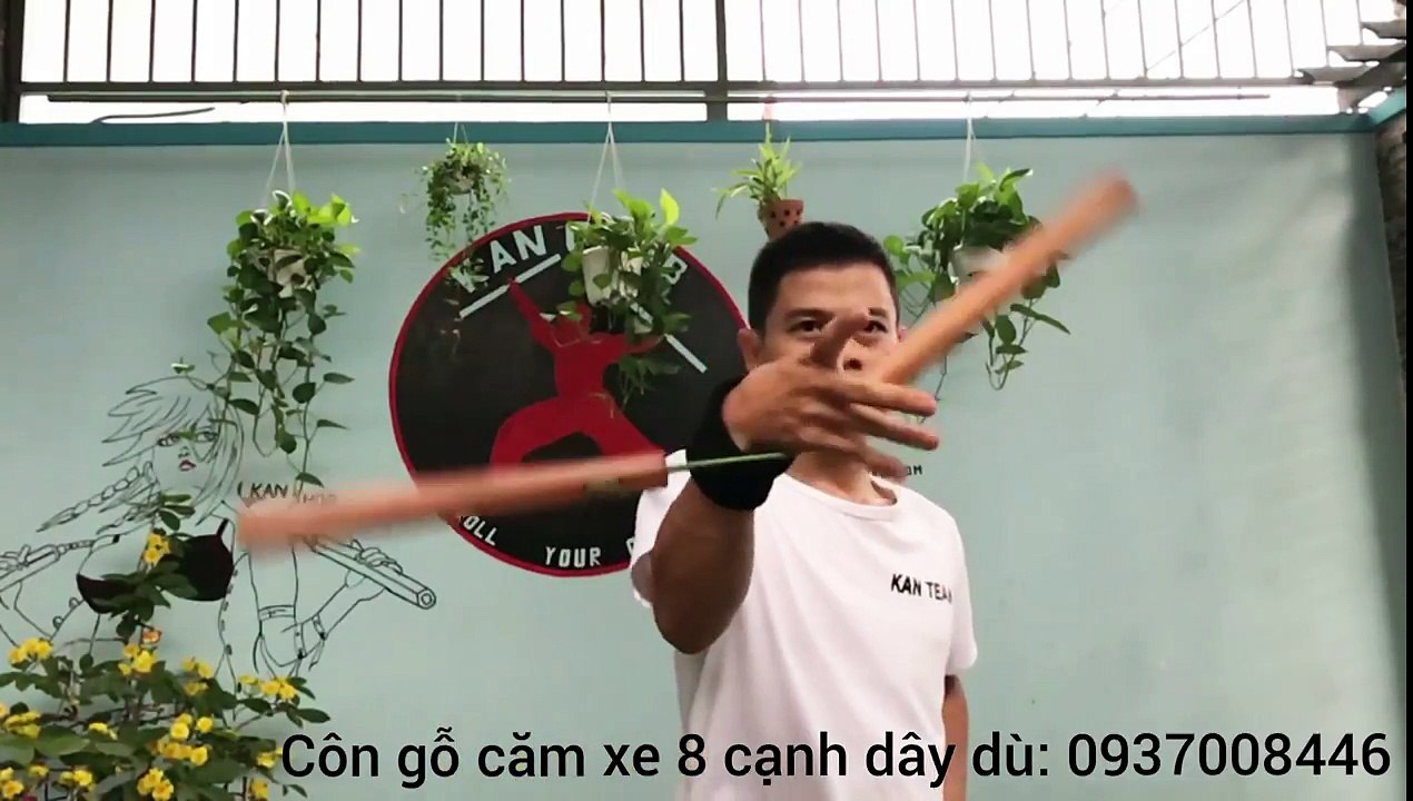 [Nunchaku - SLOW MOTION #4] Côn nhị khúc gỗ Căm xe 8 cạnh, dây dù. #Kanshop. #Nunchaku. Kanclub