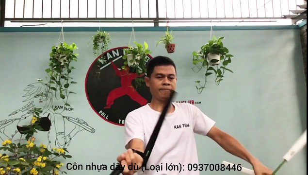 [Nunchaku - SLOW MOTION #2] Côn nhị khúc nhựa đặc (Lớn). #Kanshop. #Nunchaku. Kanclub