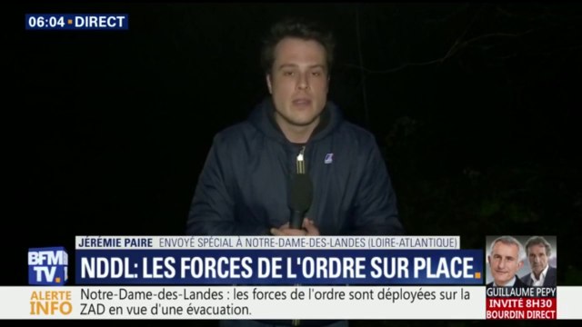 Les forces de l'ordre sont déployées sur la ZAD de Notre-Dame-des-Landes en vue d'une évacuation