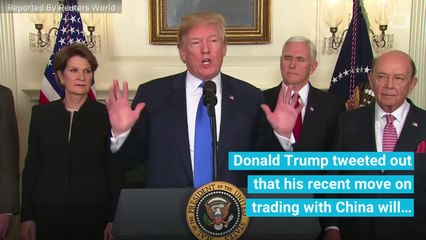 Donald Trump Defends Trade Decisions With China On Twitter