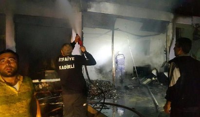 Marangoz atölyesi, yangında küle döndü