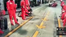 Kimi Räikkönen atropella a su mecánico en Bahrein
