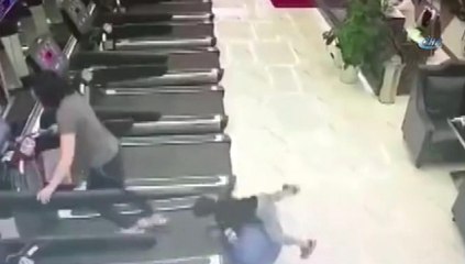 Spor Salonunda Görünmez Kaza